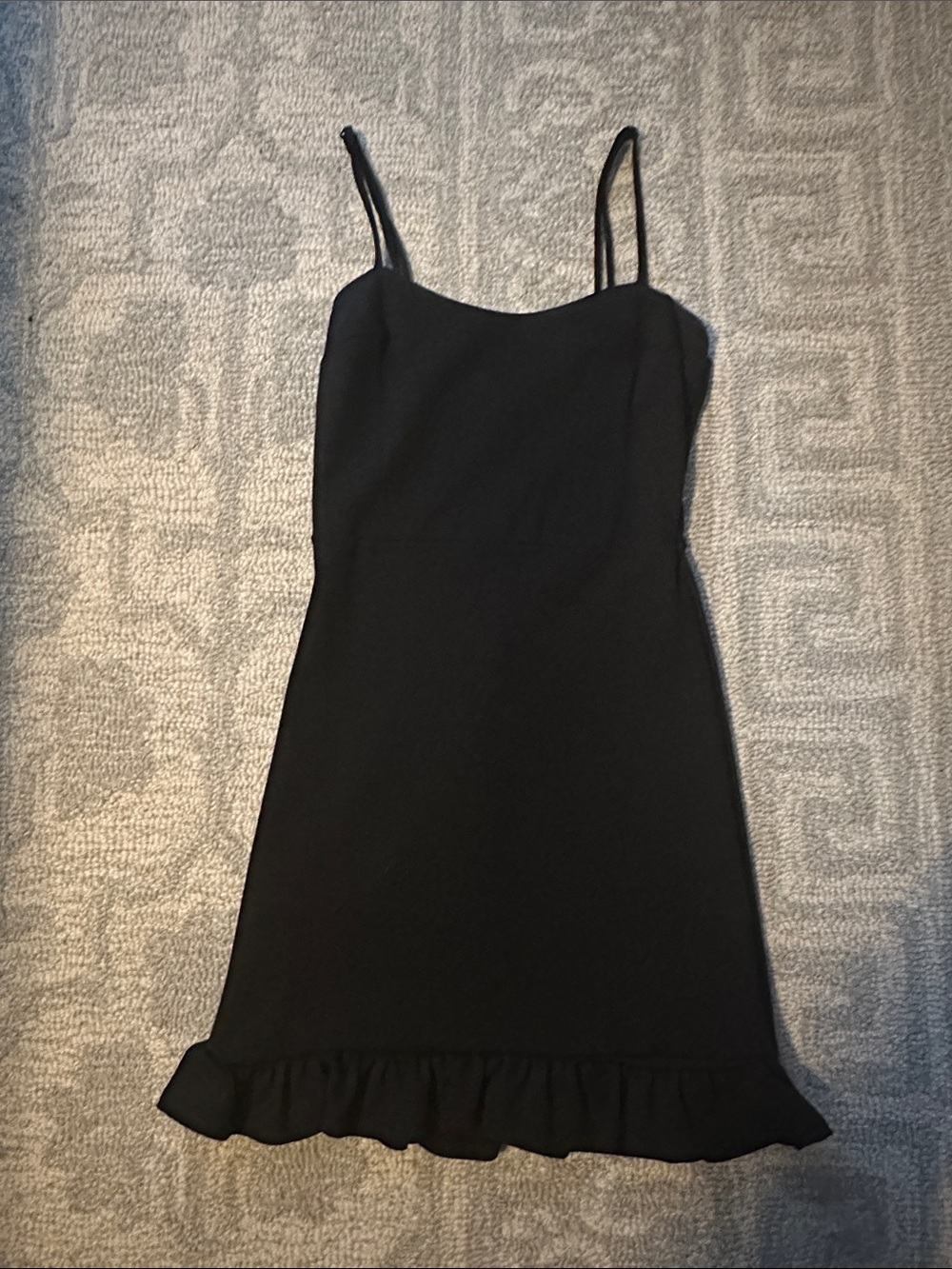 Lulu’s Black Ruffle Mini Bodycon Dress | XS